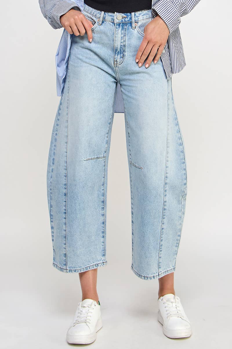 HIGH RISE BAGGY BARREL JEANS