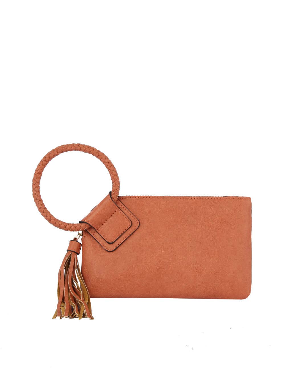 Braided Ring Handle Wristlet/Clutch