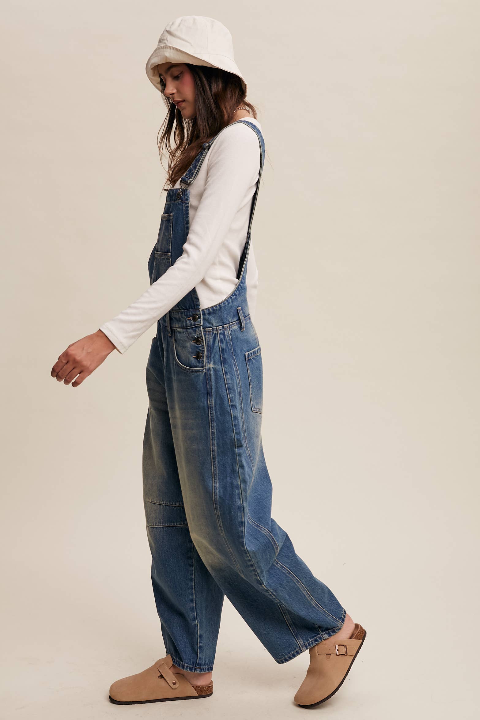 Barrel Jean Denim Overall