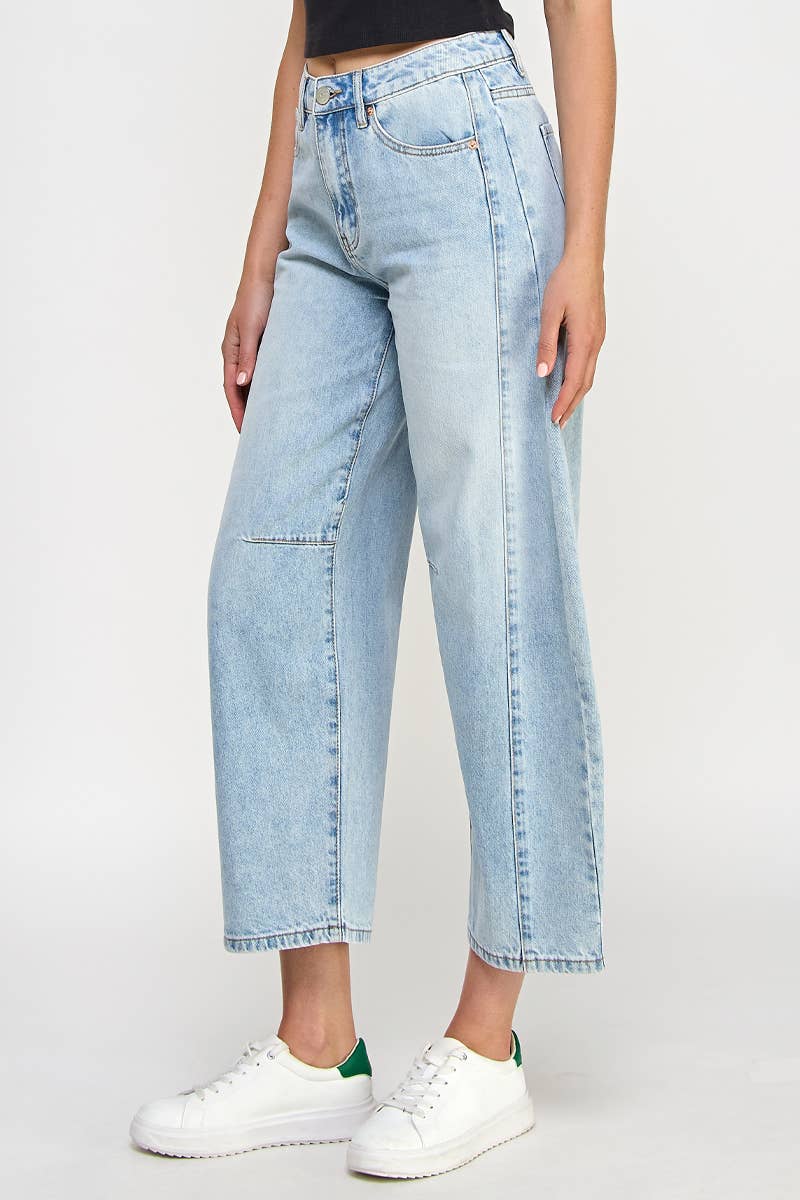 HIGH RISE BAGGY BARREL JEANS