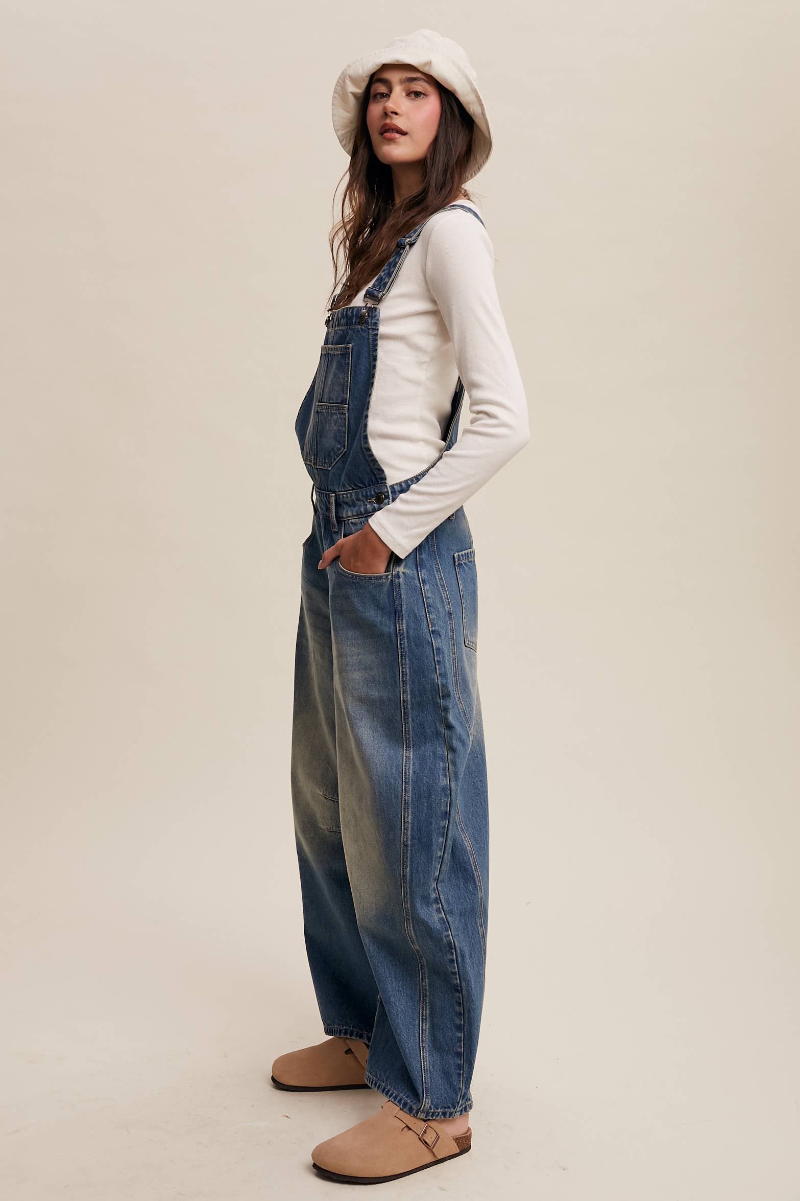 Barrel Jean Denim Overall