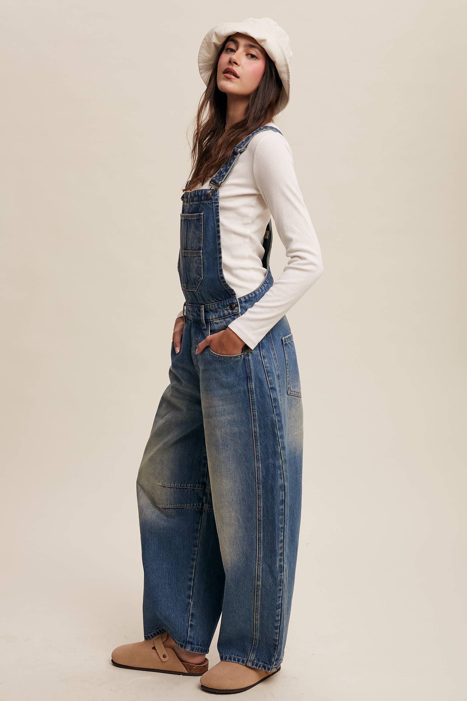 Barrel Jean Denim Overall