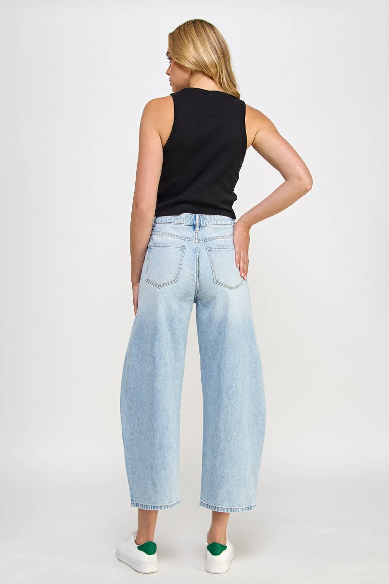 HIGH RISE BAGGY BARREL JEANS