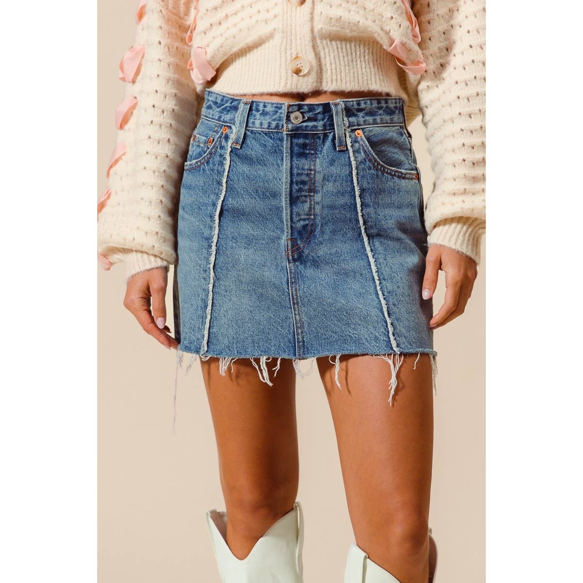 Denim Mini Skirt