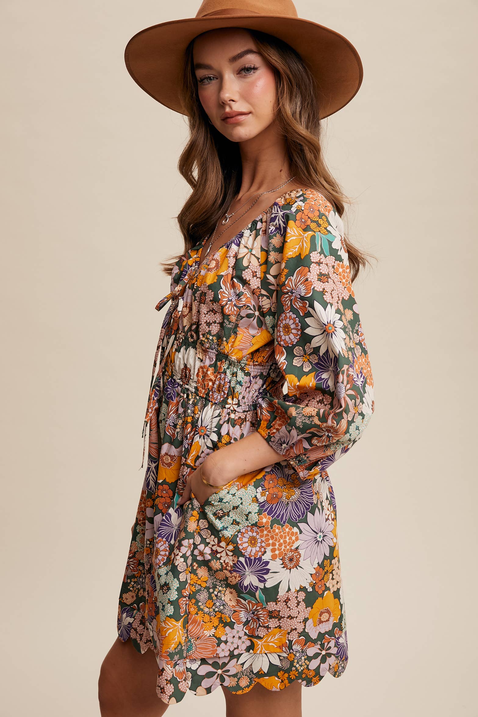 Floral Print Mini Dress