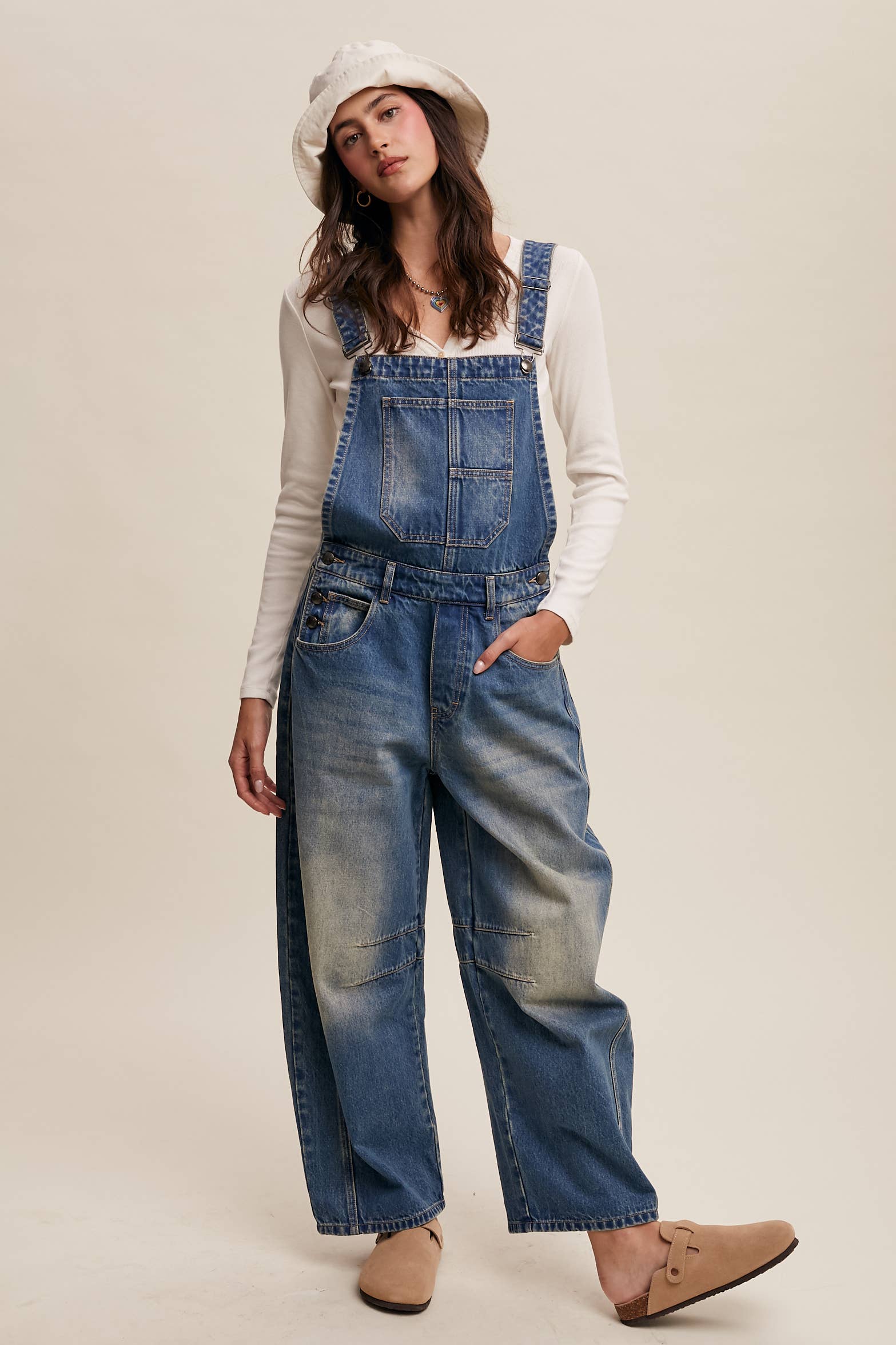 Barrel Jean Denim Overall