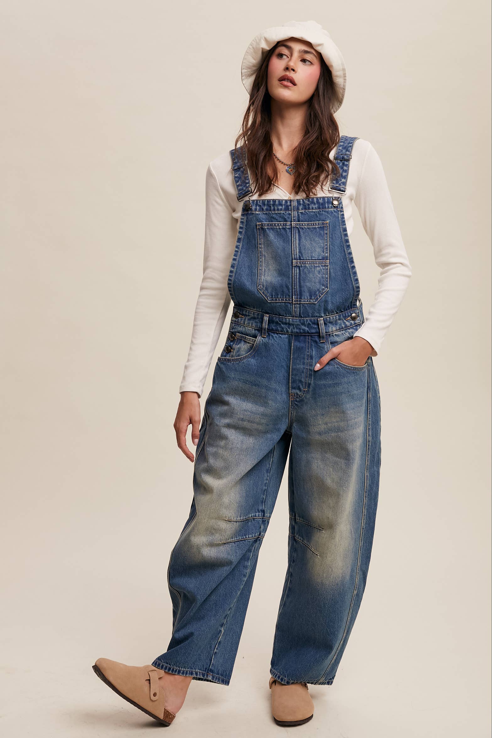 Barrel Jean Denim Overall